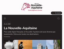 Tablet Screenshot of partenaires.tourisme-aquitaine.fr